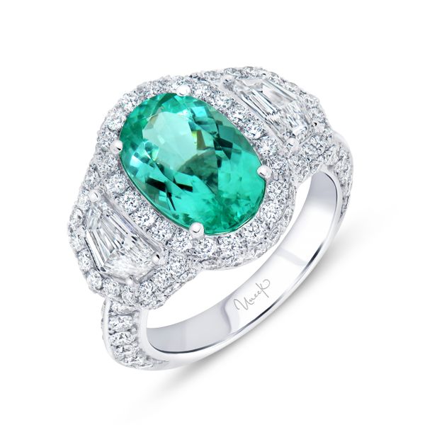 Uneek Oval Paraiba Engagement Ring Mystique Jewelers Alexandria, VA