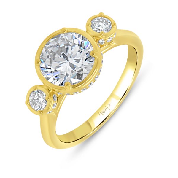 Uneek Alexandria Collection Bezel Round Engagement Ring Mystique Jewelers Alexandria, VA