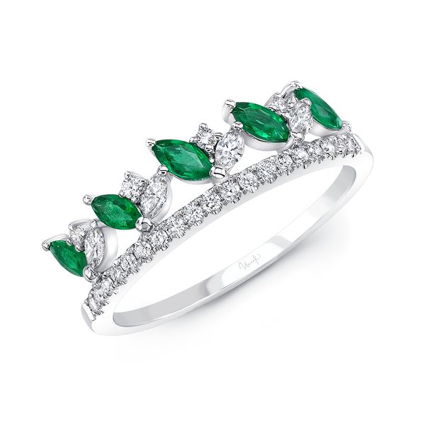 Uneek Emerald Diamond Band Mystique Jewelers Alexandria, VA