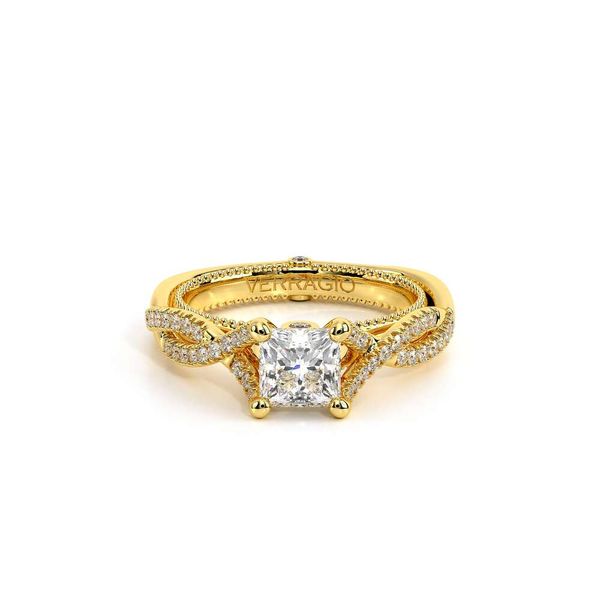 Couture-0421p-14k Yellow Gold Princess Image 2 Tracy Jewelers Spokane, WA