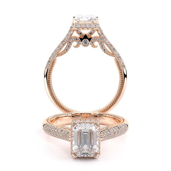 Insignia-7105EM-14K Rose Gold Emerald The Diamond Ring Co San Jose, CA