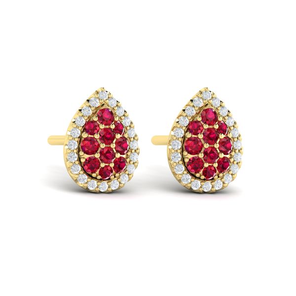 14K Yellow Gemstone Earrings Harris Jeweler Troy, OH