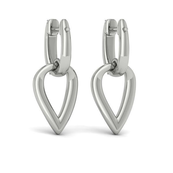14K White Diamond Earrings Image 3 Harris Jeweler Troy, OH