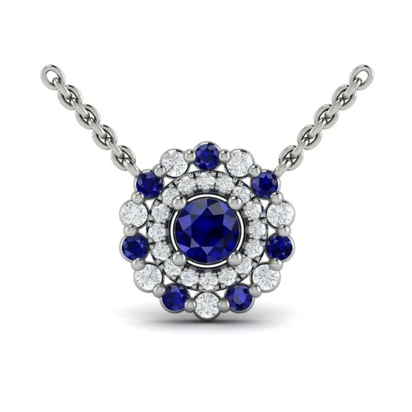 Sapphire on sale cluster pendant