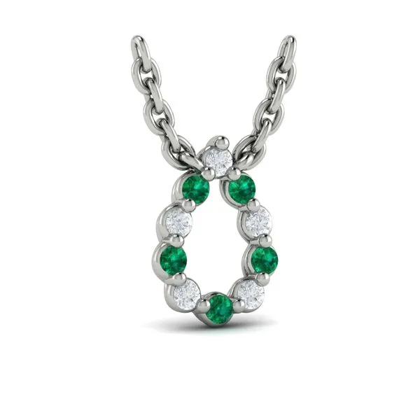 Emerald hot sale teardrop necklace