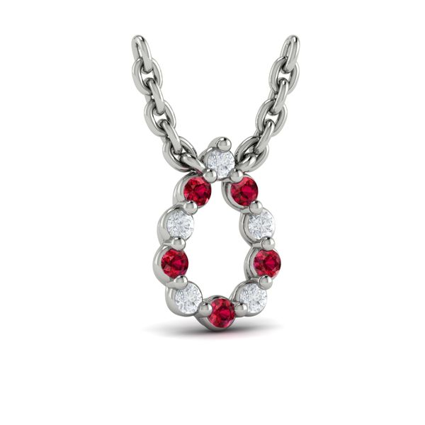 Pear Cut Created Ruby Teardrop Pendant with Moissanite Accent | Ruby pendant,  Free jewelry, Timeless jewelry