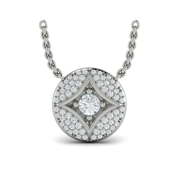 SKU: VP60389 Vlora Diamond Vlora Star Floral Pendant Necklace