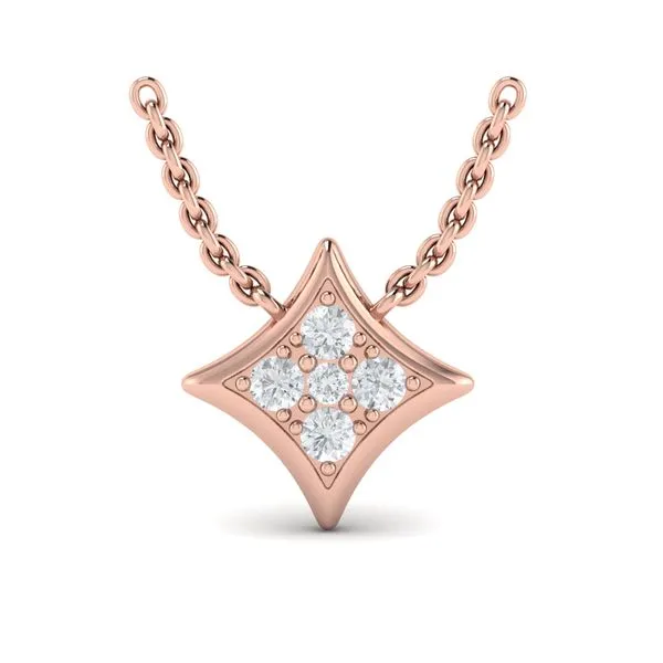 Vlora Estrella 14K Diamond Cluster Vlora Star Double Pendant Necklace