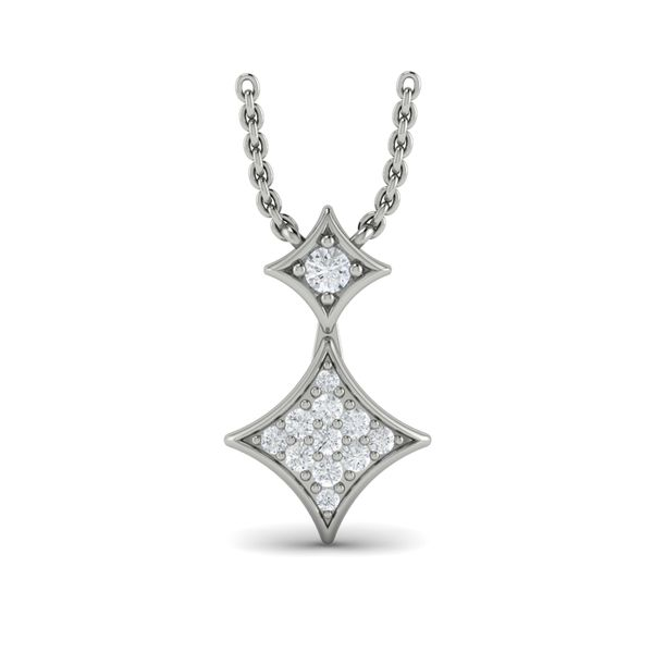 Vlora Estrella 14K Diamond Cluster Vlora Star Double Pendant Necklace