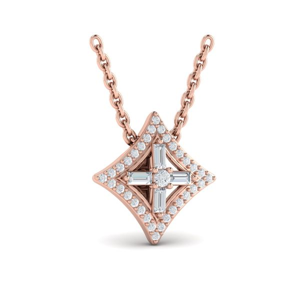 Diamond Vlora Star and Cross Pendant Necklace VP60483-RG | Harris ...