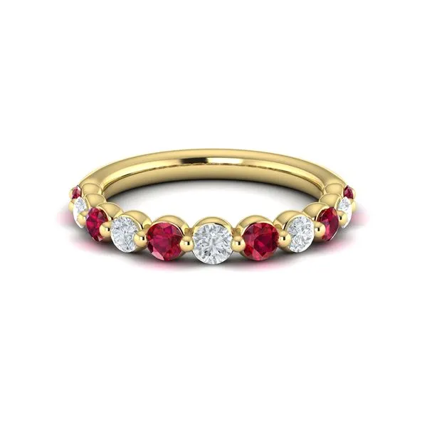 SKU: VR60033R Vlora Diamond and Ruby Two Row Curved Ring VR60033R - N. Fox  Jewelers