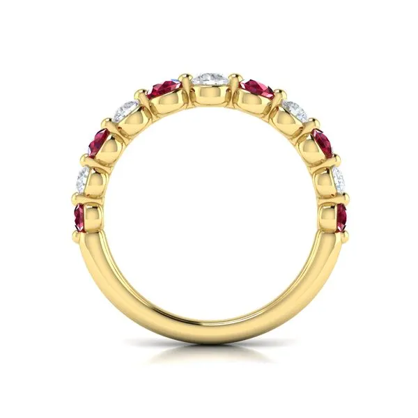 SKU: VR60033R Vlora Diamond and Ruby Two Row Curved Ring VR60033R - N. Fox  Jewelers