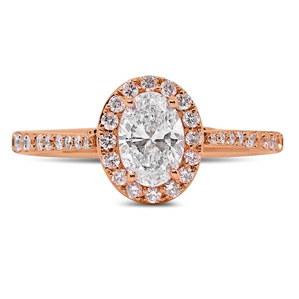 Oval Cut Halo Engagement Ring Image 3 Grogan Jewelers Florence, AL