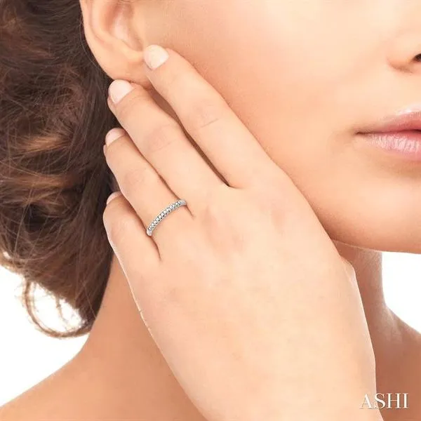 1/10 Ctw Round Cut Diamond Ring in 14K White Gold