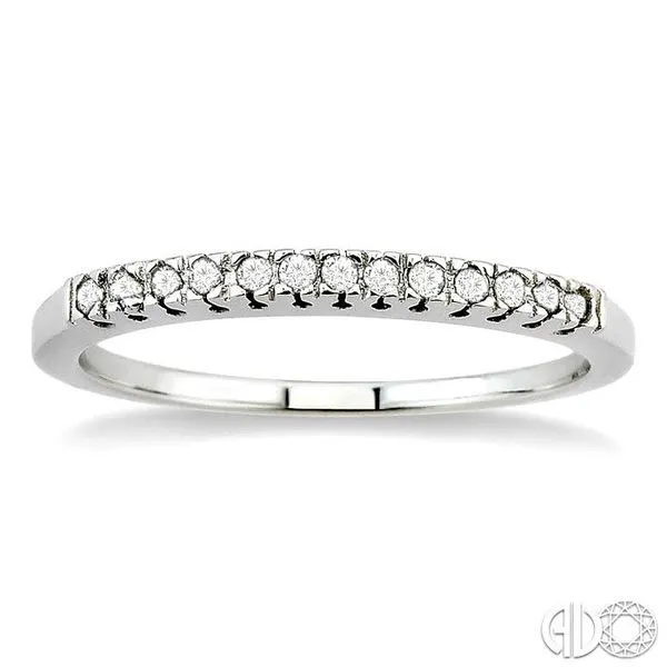 1/10 Ctw Round Cut Diamond Ring in 14K White Gold