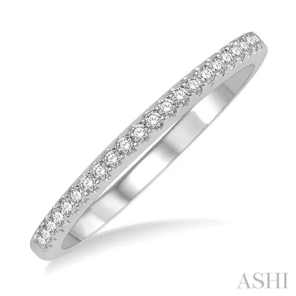 1/6 ctw Round Cut Diamond Wedding Band in 14K White Gold similar item image
