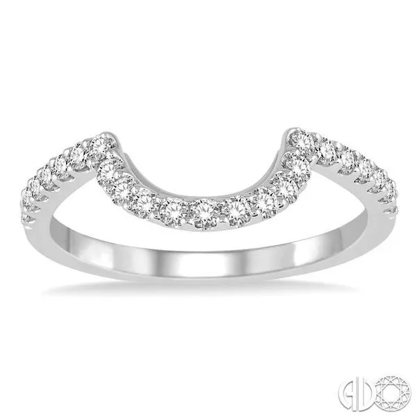 1/3 Ctw Round Cut Diamond Wedding Band in 14K White Gold