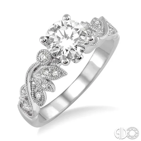 1/10 Ctw Diamond Semi-Mount Engagement Ring in 14K White Gold