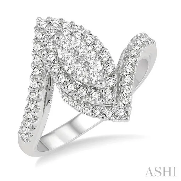 Bypass on sale marquise ring