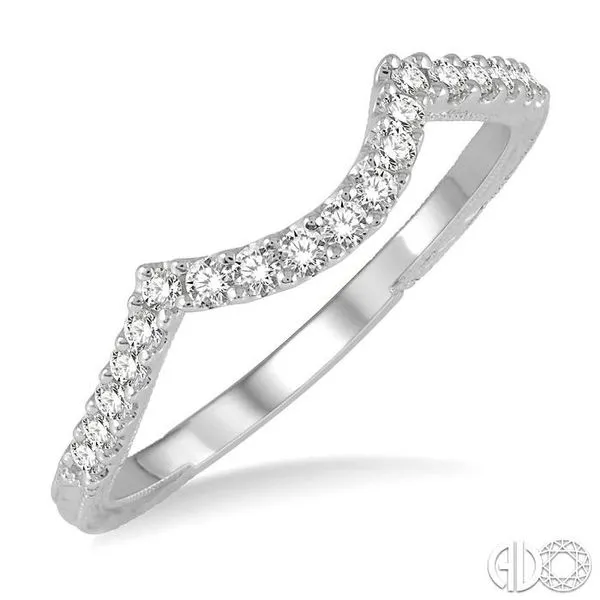 1/5 Ctw Round Cut Diamond Wedding Band in 14K White Gold