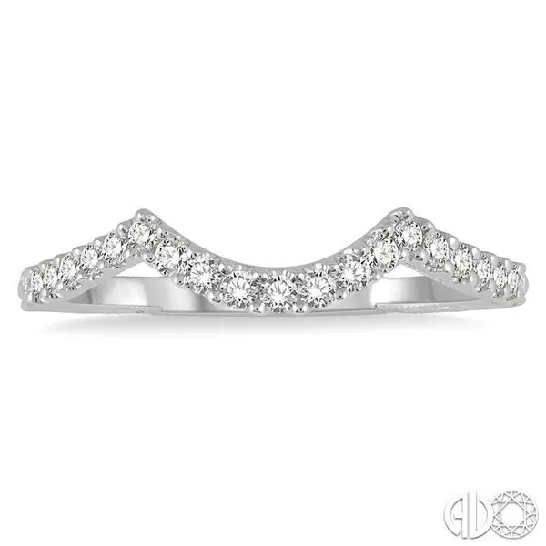 1/5 Ctw Round Cut Diamond Wedding Band in 14K White Gold