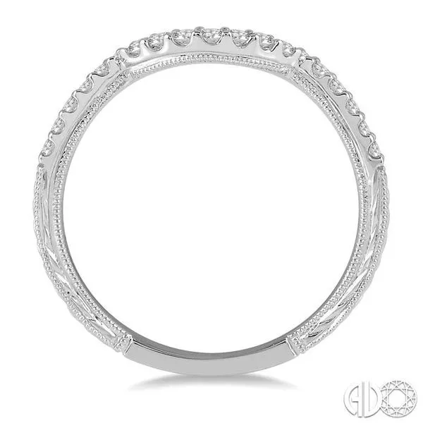 1/5 Ctw Round Cut Diamond Wedding Band in 14K White Gold