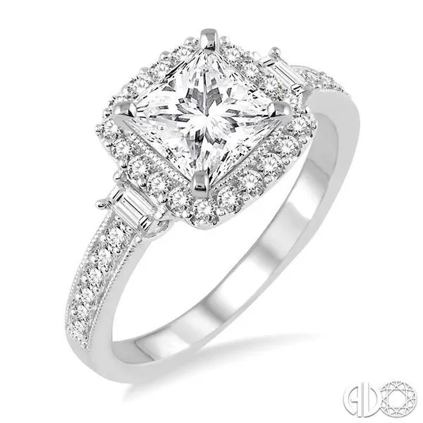1/2 Ctw Diamond Semi-mount Engagement Ring in 14K White Gold similar item image