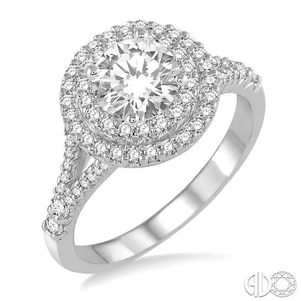 1/2 Ctw Diamond Semi-mount Engagement Ring in 14K White Gold similar item image