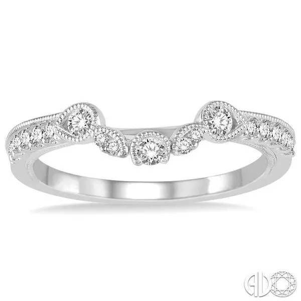 1/3 Ctw Round Cut Diamond Wedding Band in 14K White Gold