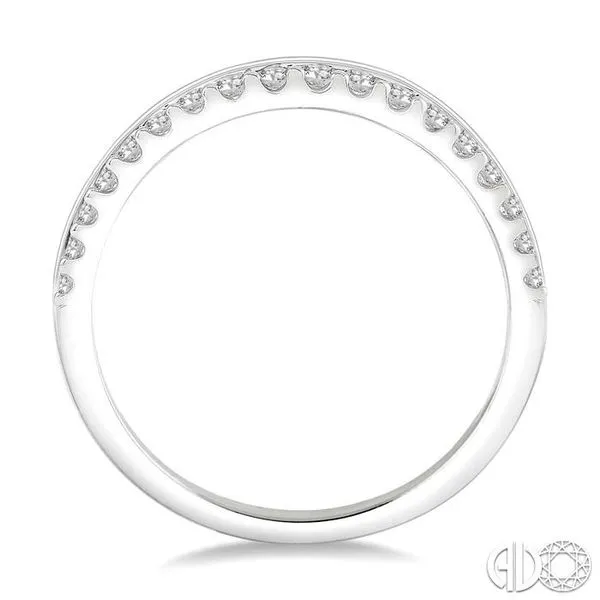 1/3 Ctw Round Cut Diamond Wedding Band in 14K White Gold