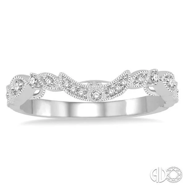 1/6 Ctw Round Cut Diamond Wedding Band in 14K White Gold