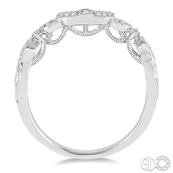 1/6 Ctw Round Cut Diamond Wedding Band in 14K White Gold
