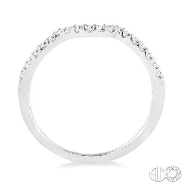 1/5 Ctw Round Cut Diamond Wedding Band in 14K White Gold