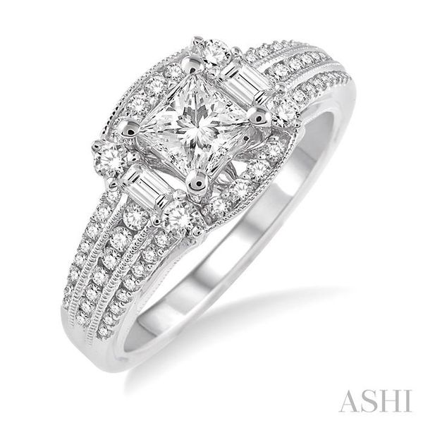 1/2 Ctw Diamond Semi-Mount Engagement Ring in 14K White Gold Grogan Jewelers Florence, AL