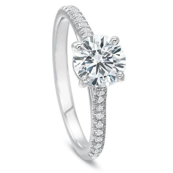 New Aire Half Round Split Diamond Engagement Ring Image 2 Grogan Jewelers Florence, AL