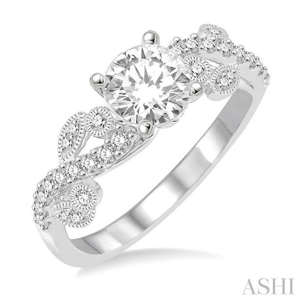 1/4 ctw Diamond Semi-mount Engagement Ring in 14K White Gold Grogan Jewelers Florence, AL