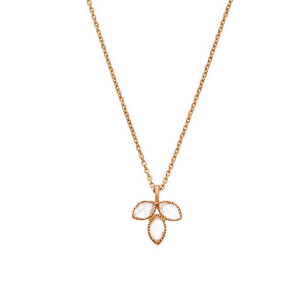 The Lilah Necklace with White Diamonds in Rose Gold Grogan Jewelers Florence, AL