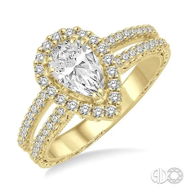 3/8 Ctw Diamond Semi-Mount Engagement Ring in 14K Yellow ...