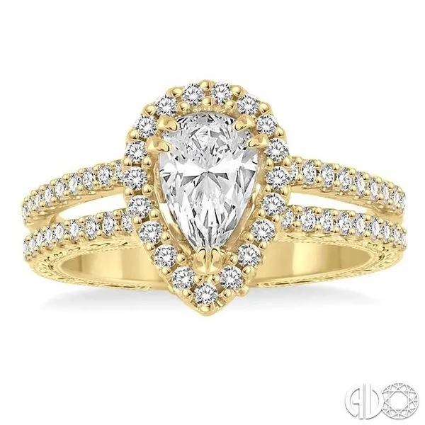 3/8 Ctw Diamond Semi-Mount Engagement Ring in 14K Yellow ...