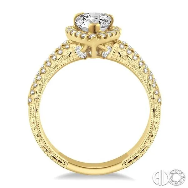 3/8 Ctw Diamond Semi-Mount Engagement Ring in 14K Yellow ...