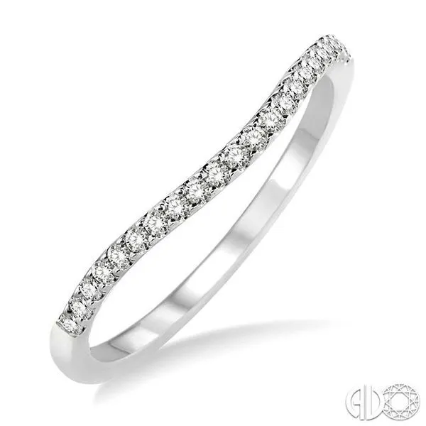 1/6 Ctw Round Cut Diamond Wedding Band in 14K White Gold