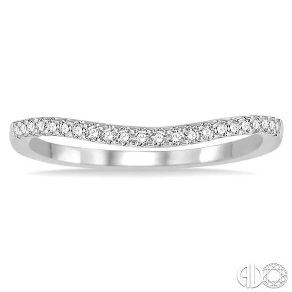 1/6 Ctw Round Cut Diamond Wedding Band in 14K White Gold