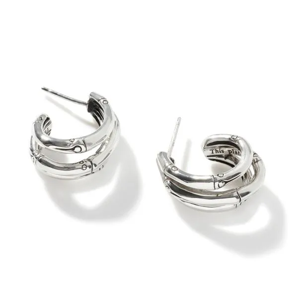 Bamboo Small J Triple Hoop Earrings similar item image
