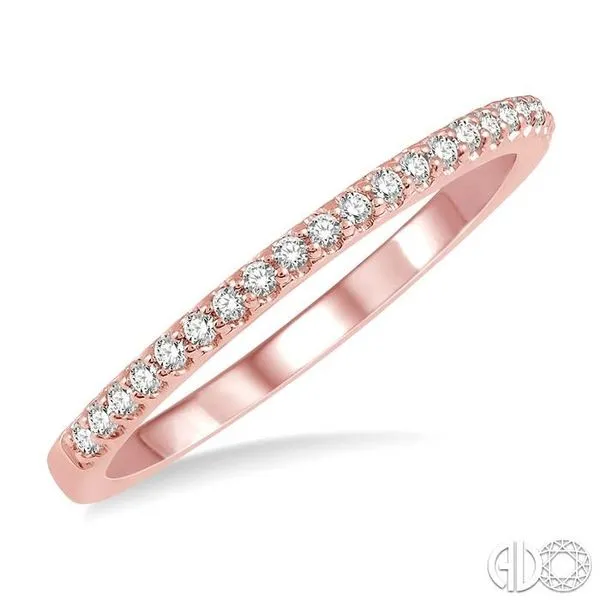 1/5 ct Round Cut Diamond Wedding Band in 14K Rose Gold