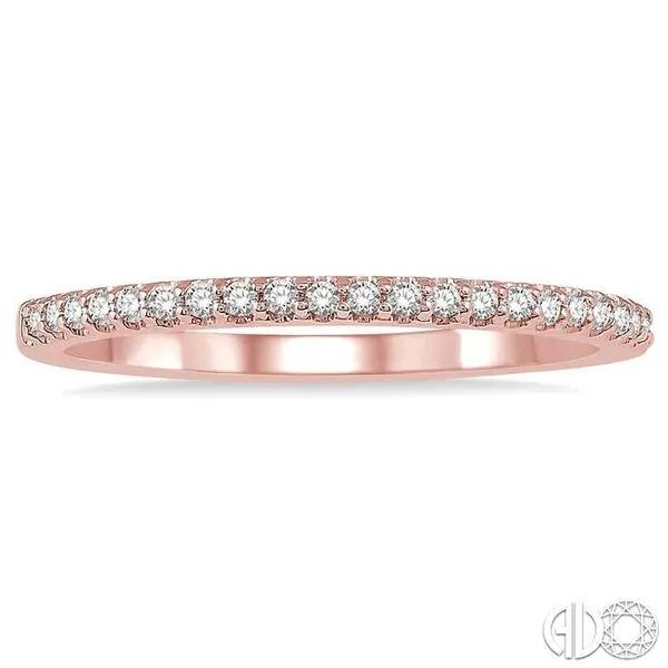 1/5 ct Round Cut Diamond Wedding Band in 14K Rose Gold