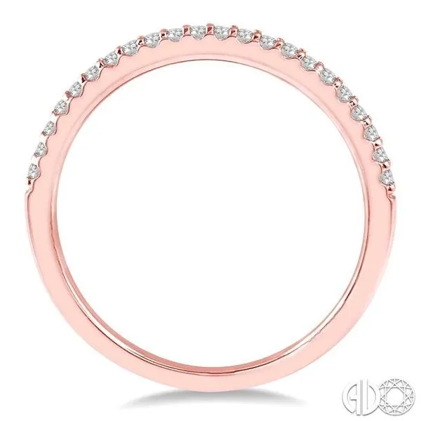 1/5 ct Round Cut Diamond Wedding Band in 14K Rose Gold