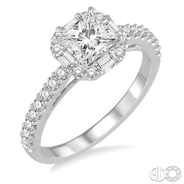 5/8 Ctw Diamond Semi-mount Engagement Ring in 14K White Gold similar item image