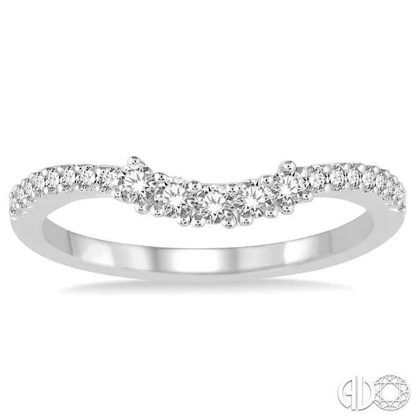 1/3 Ctw Round Diamond Wedding Band in 14K White Gold