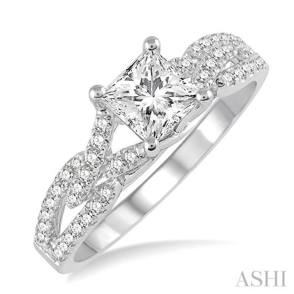 1/3 Ctw Diamond Semi-mount Engagement Ring in 14K White Gold Grogan Jewelers Florence, AL