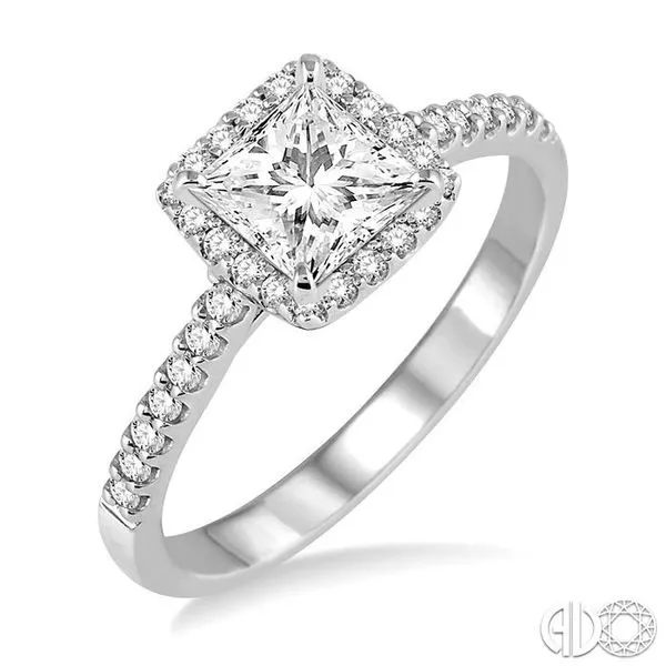 Ashi 7/8 Ctw Diamond Engagement Ring with 5/8 Ct Princess Cut